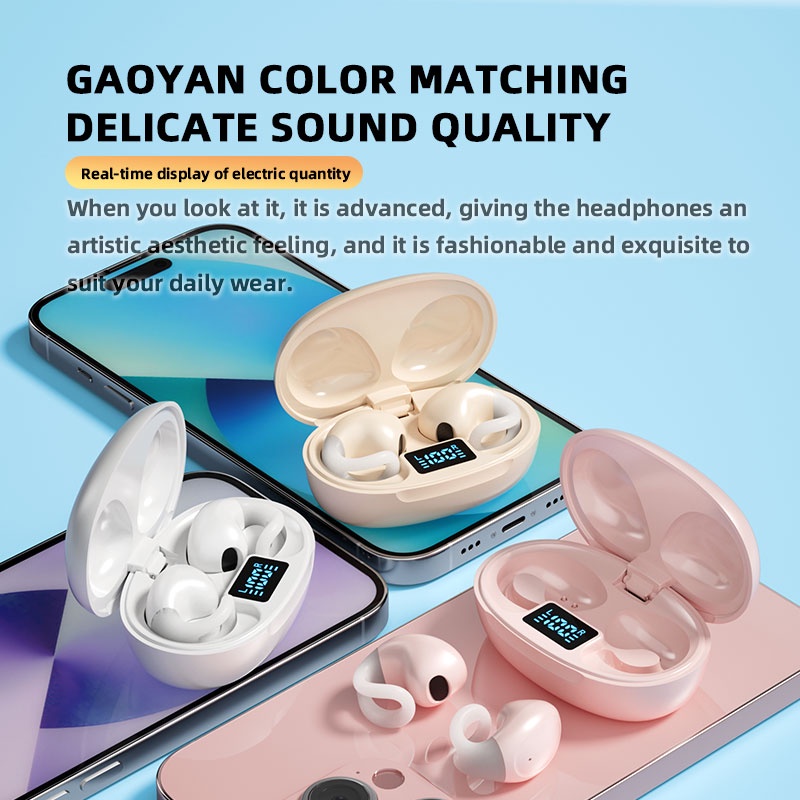 Tai Nghe Nhét Tai bluetooth Không Dây tzuzl g85 tws Có Kẹp Gắn Tai Kèm mic Phong Cách Thể Thao Ốp