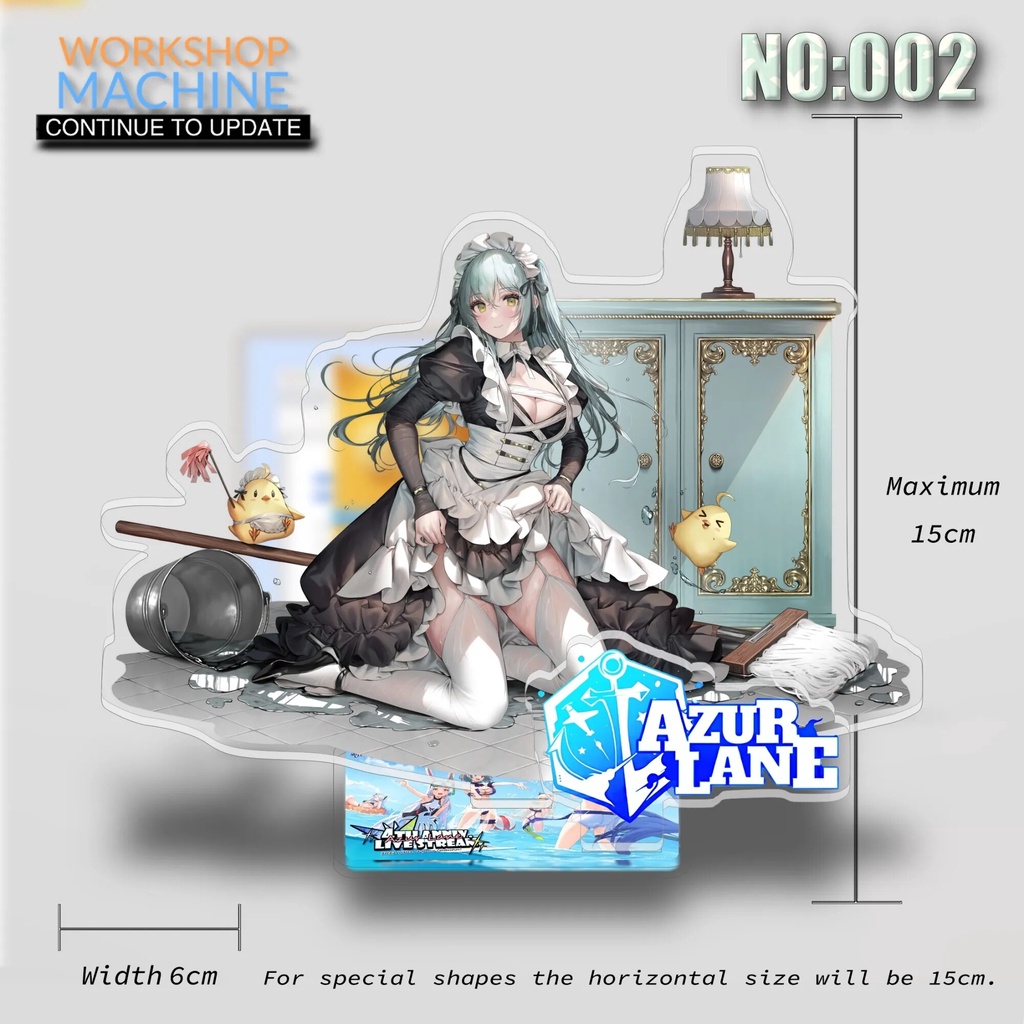 Mô hình Standee Azur Lane P1 Anime Nữ Quân Đội Azur Lane Manga Phụ kiện trang trí để bàn góc học tập