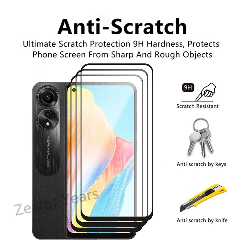 Kính Cường Lực 9h Bảo Vệ Màn Hình Cho oppo a78 a98 a17 a17k reno8 t reno 8t reno8t