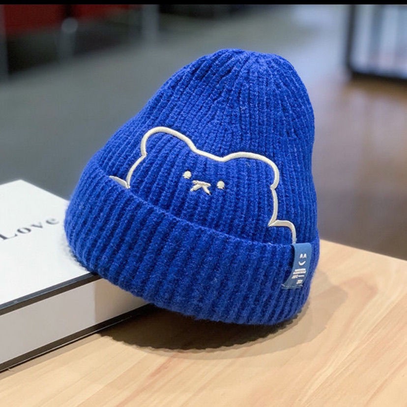 Mũ Len Giữ Ấm Mùa Đông In Họa Tiết Hoạt Hình Dễ Thương Cho Mẹ Và Bé