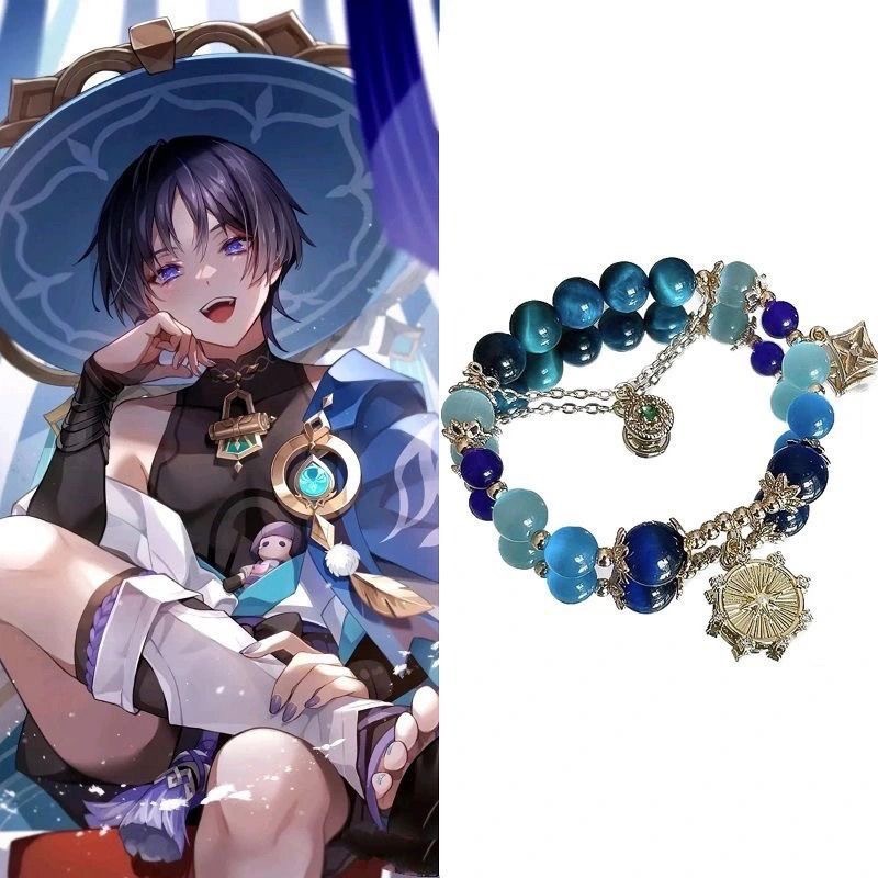 Anime Genshin Tác Động Vòng Tay Dễ Thương Nahida Scaramouche Cosplay Vòng Tay Thời Trang Tay Dây Lắc