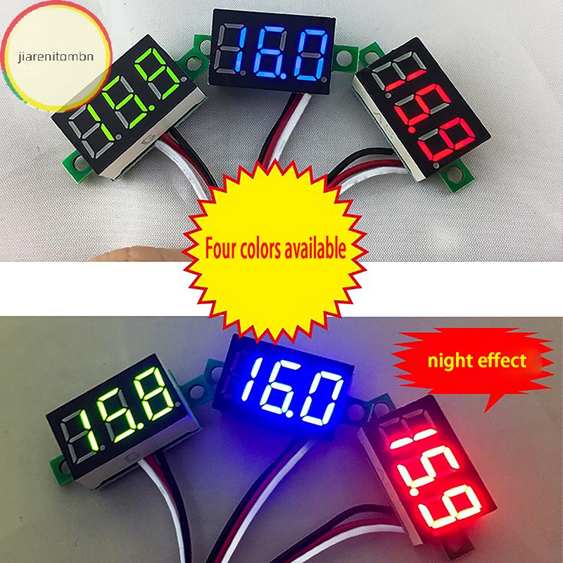 Vôn Kế Kỹ Thuật Số dc5-30v Màn Hình led 0.28 inch Cho Xe Hơi vn
