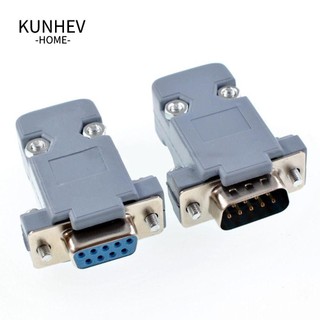 Kunhev phích cắm db9 d-sub bảo vệ với vỏ nhựa 9 pin, kết nối com rs232 seerial 485 com port db9