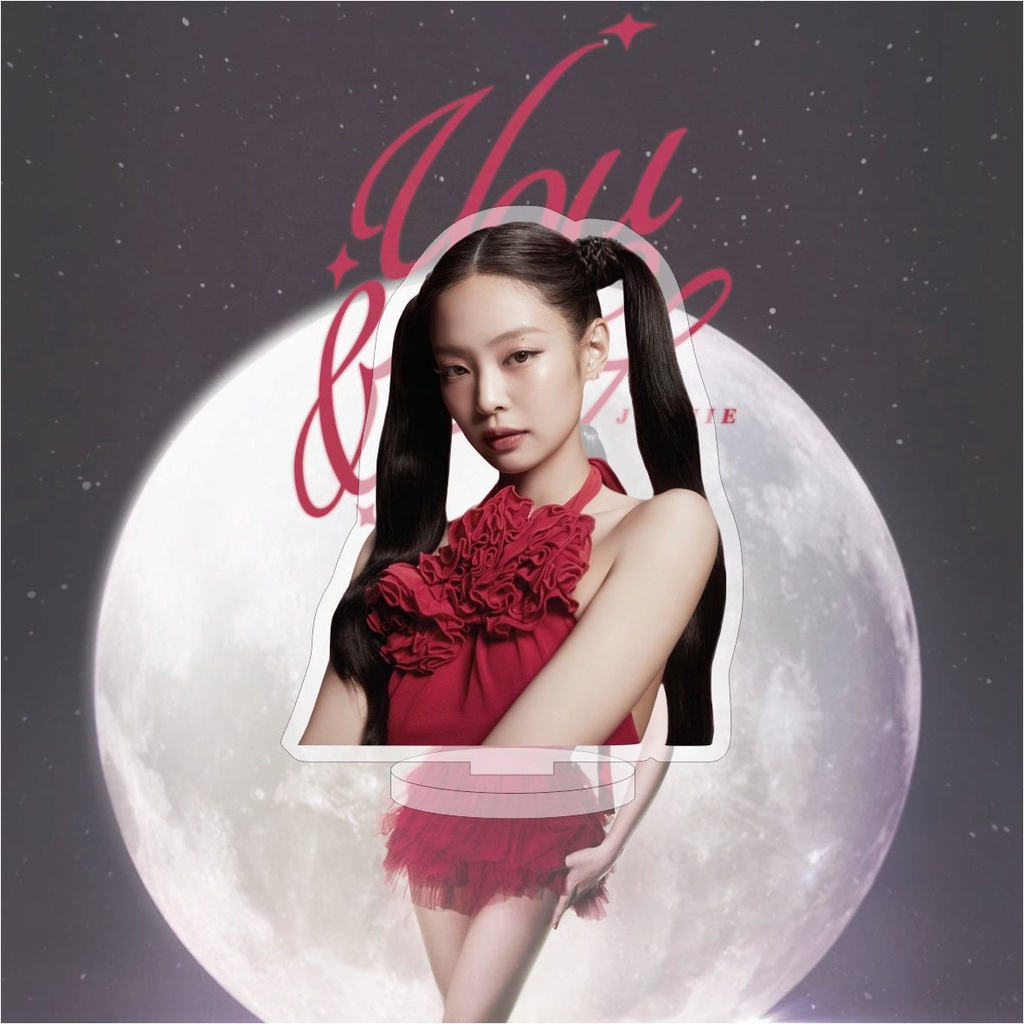 Tượng blackpink jennie solo Hai Mặt Bằng acrylic Để Bàn Trang Trí