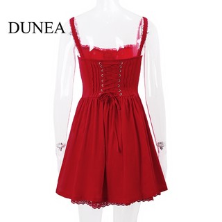 DUNEA Đầm Dây Thắt Eo Ba Lê Quyến Rũ Dành Cho Nữ