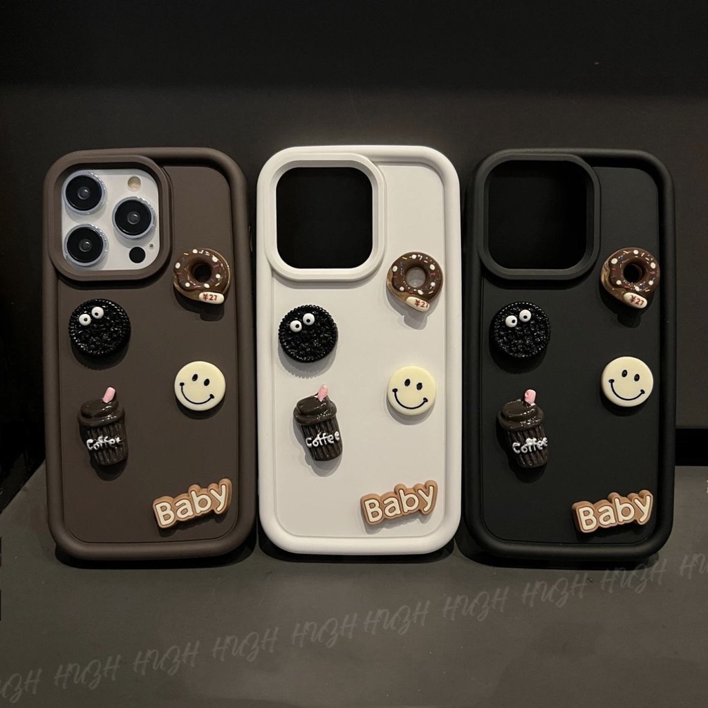 Phù Hợp Ốp Điện Thoại Hình Bánh Quy / Mặt Cười Cho iphone 11 12 pro max x xr xs max se 7 plus 8 plus 13 pro max 14 pro max