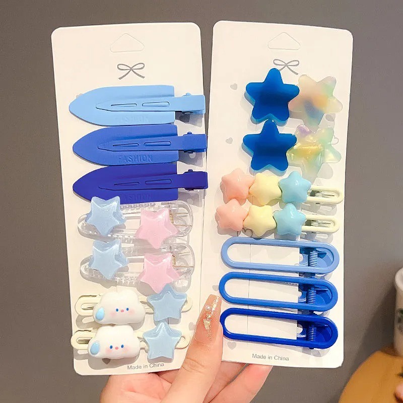 Set 15 Kẹp Tóc Hình Ngôi Sao Xinh Xắn Cho Bé Gái