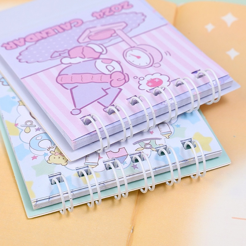 Lịch Để Bàn mini Họa Tiết Hoạt Hình Dễ Thương Dành Cho Học Sinh / Văn Phòng / Trường Học / 2024