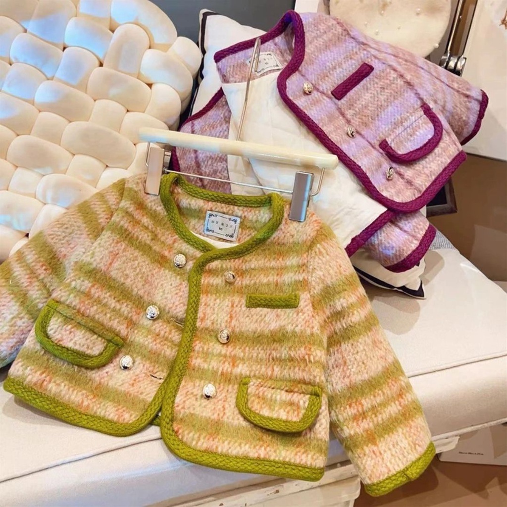 Áo Khoác cotton Đệm Dày Thời Trang Thu Đông Phong Cách Mới 2023 Cho Bé Gái xiaoxiang
