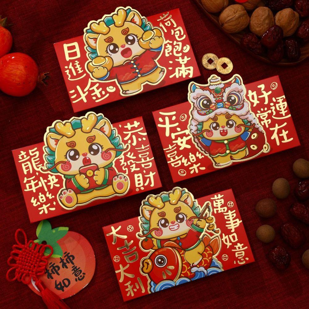 Set 4 Bao Lì Xì Đỏ May Mắn Cho Năm Mới 2024