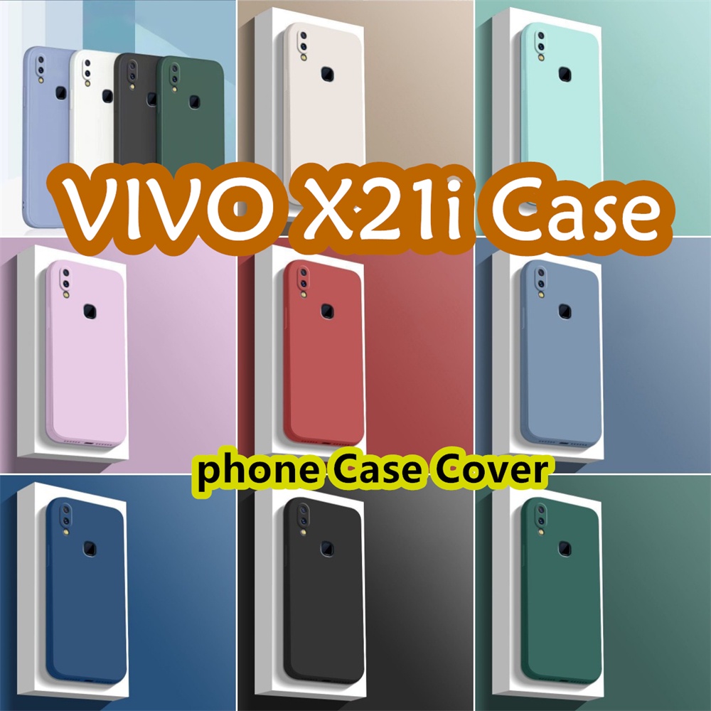 Ốp Điện Thoại Silicon Màu Trơn Đơn Giản Cao Cấp Cho vivo x21i