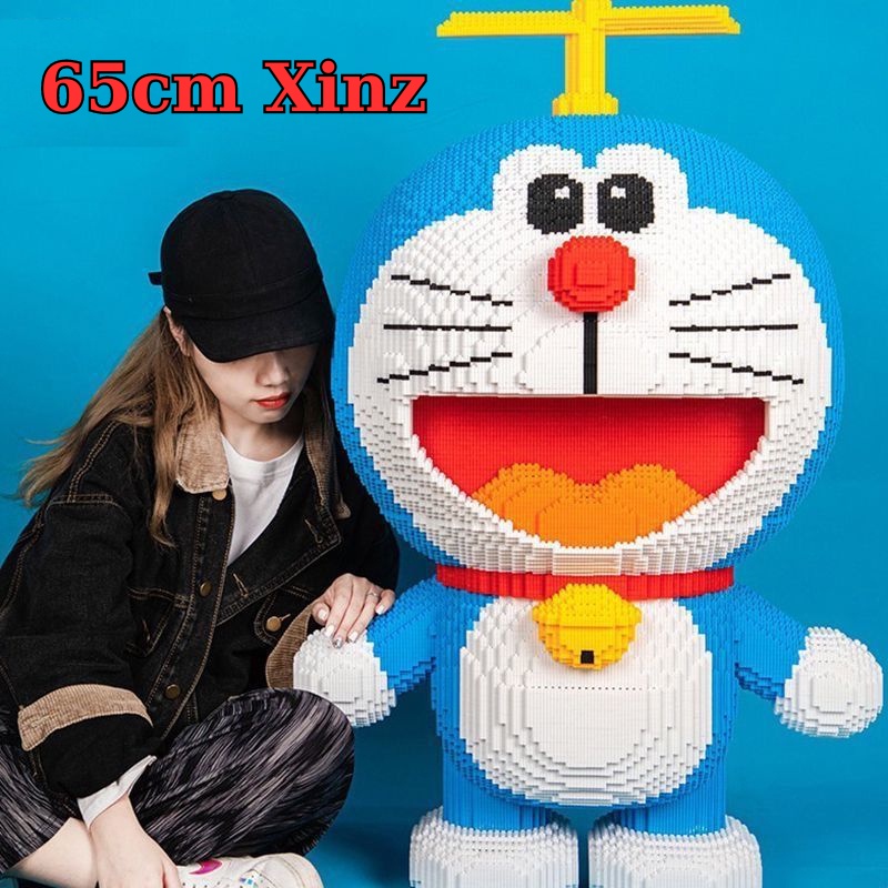 Doreamon lớn 65cm, Mô hình lắp ráp lego doraemon 65-38cm hoạt hình dễ thương Tặng Búa - Sẵn Hàng