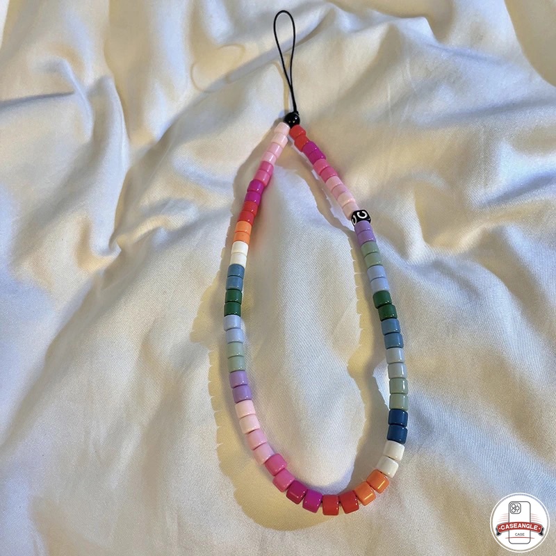 Chuỗi Hạt acrylic Thủ Công Nhiều Màu Sắc Chống Thất Lạc Thời Trang Nữ Tính Kèm Dây Đeo Điện Thoại