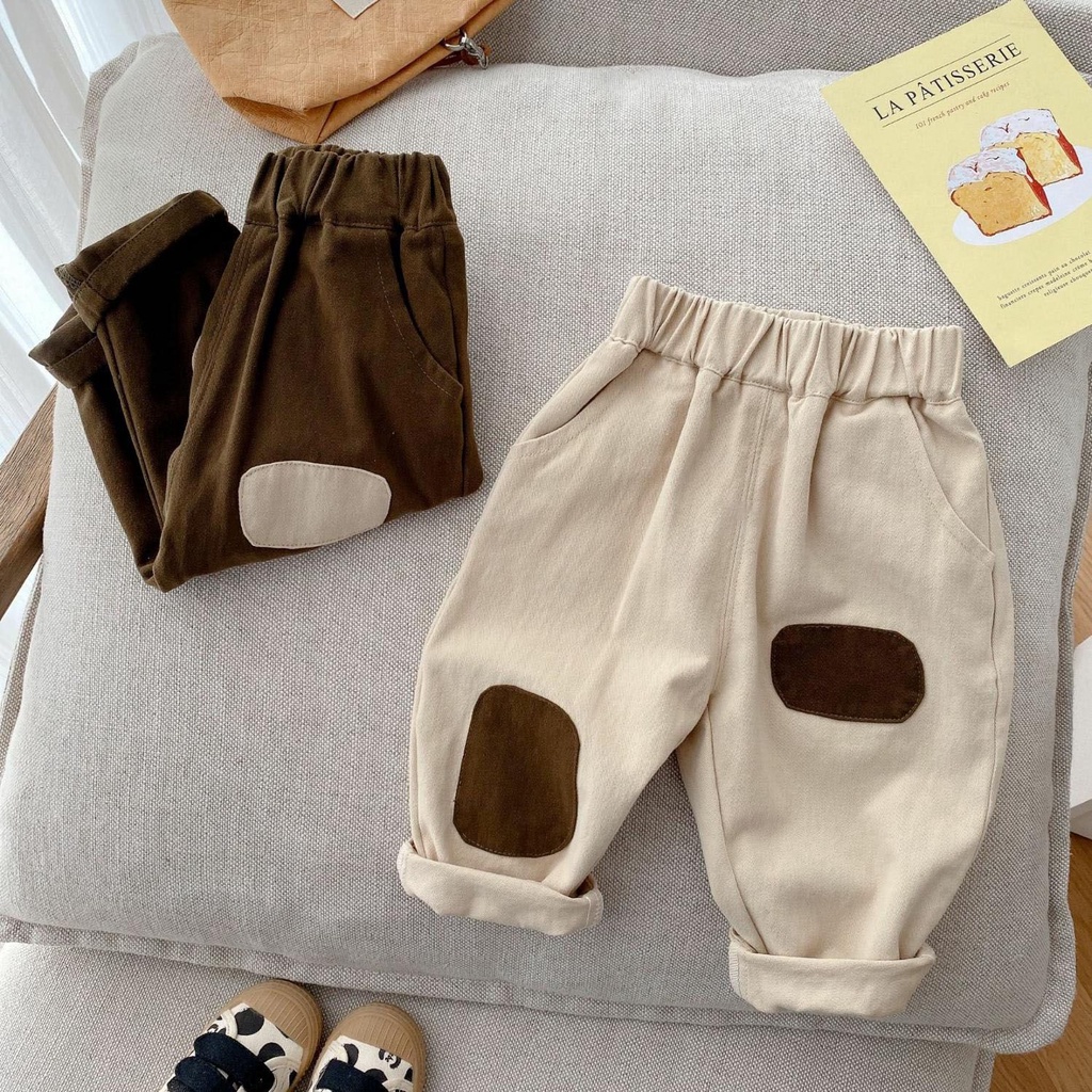 Quần Dài Dáng Rộng Bằng cotton Phong Cách Hàn Quốc Thời Trang Cho Bé Trai