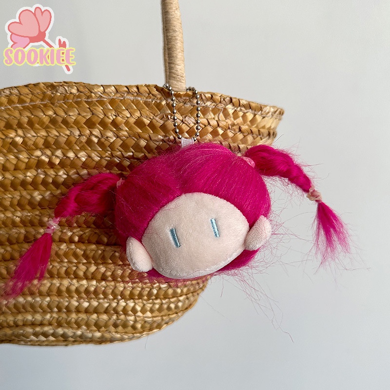 Móc khóa SayMakerLace hình búp bê hoạt hình mini dễ thương diy