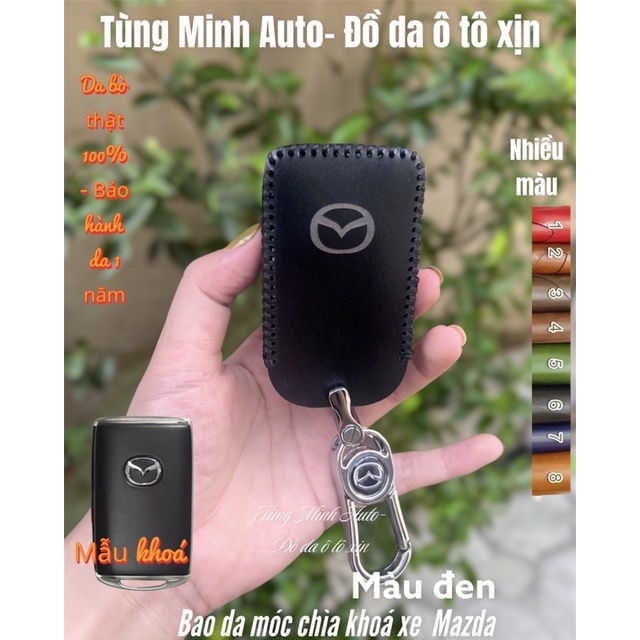 Bao da bọc chìa khoá  Xe ô tô Mazda Cx8 2022  da bò thật