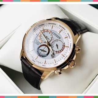 Đồng hồ Nam Citizen Eco Drive Chronograph, kính shapphire, dây da BL8153-11A
