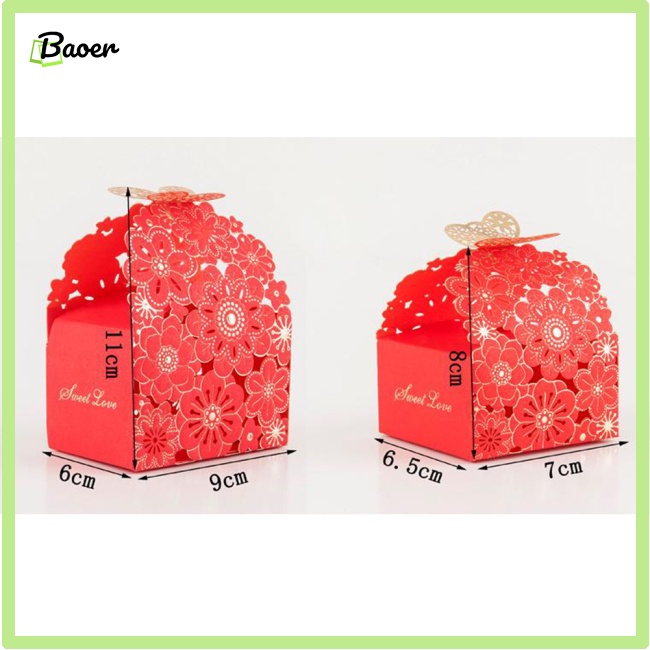 50 Túi Đựng Kẹo Quà Tặng Hình Bướm Rỗng