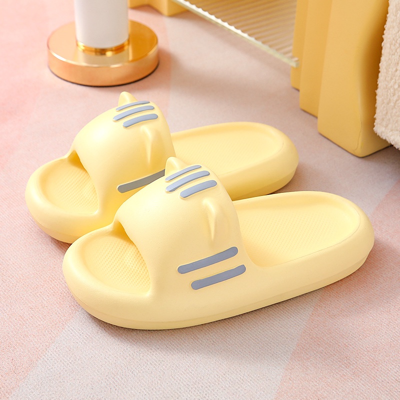 Dép Đi Trong Nhà Đế Dày Chống Trượt In Hình Mèo Dễ Thương Cho Cặp Đôi