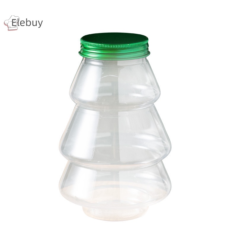 Hộp Đựng Bánh Kẹo 500ml diy Hình Cây Thông Giáng Sinh Dễ Thương