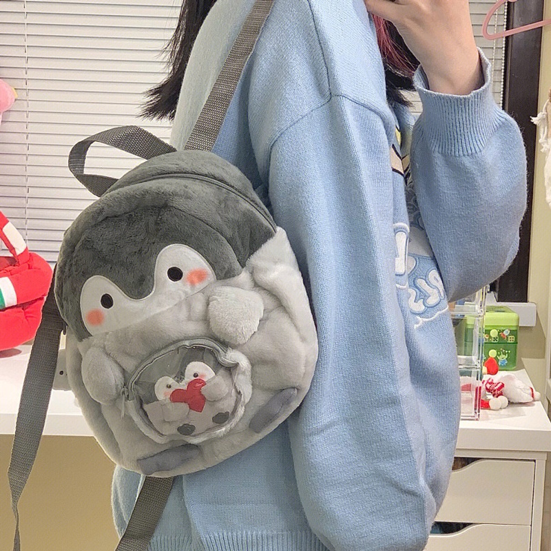 Túi Xách mini Hình Chim Cánh Cụt Hoạt Hình Dễ Thương Cho Bé Gái