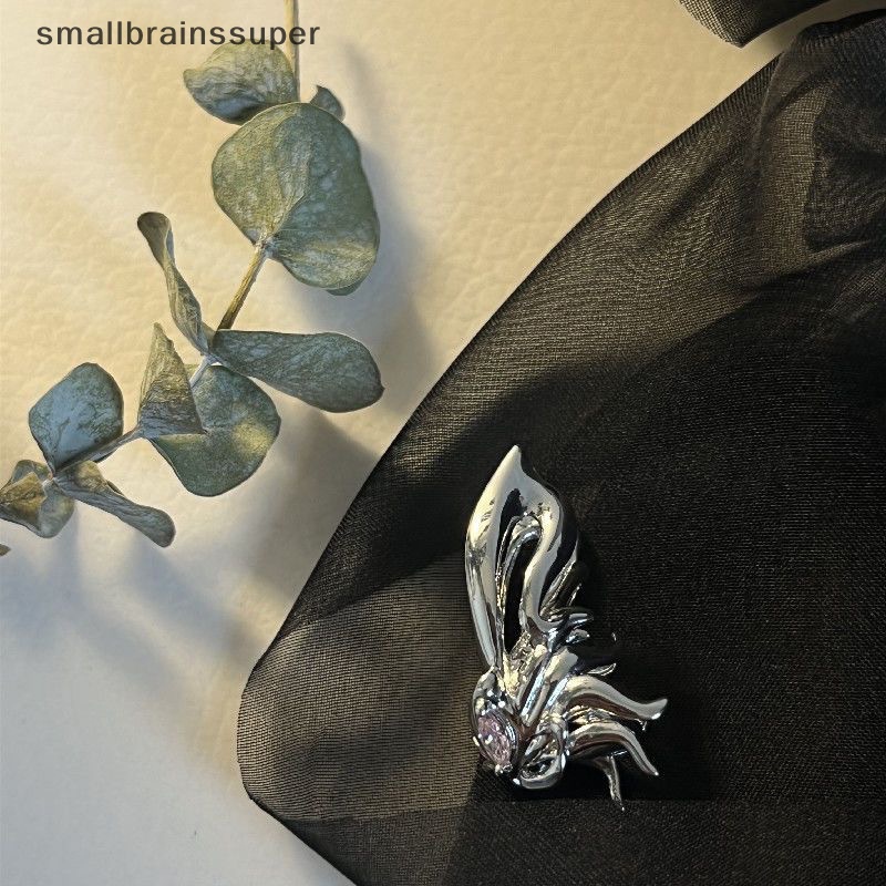Smallbrainssuper Khuyên Kẹp Vành Tai Hình Bướm Đơn Giản Cá Tính Hợp Thời Trang Phong Cách punk sbs