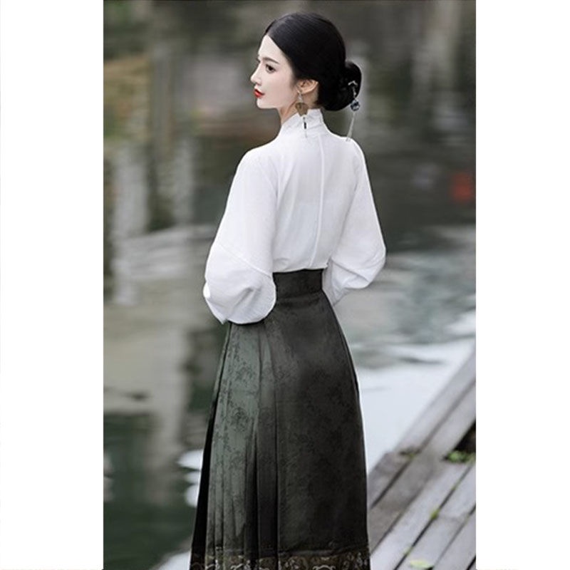 Bộ Áo Và Chân Váy Hán Phục Cách Tân Phong Cách Trung Hoa Mới 1026