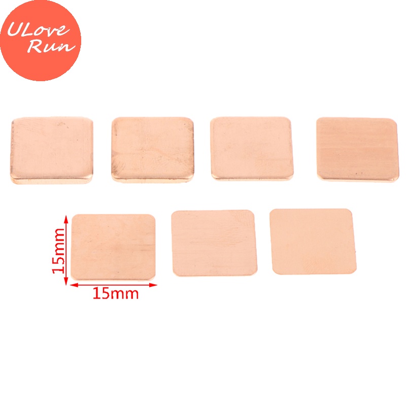 Uloverun Set 10 Tấm Đệm Nhiệt 15x15mm Bằng Đồng Cho Máy Tính Xách Tay