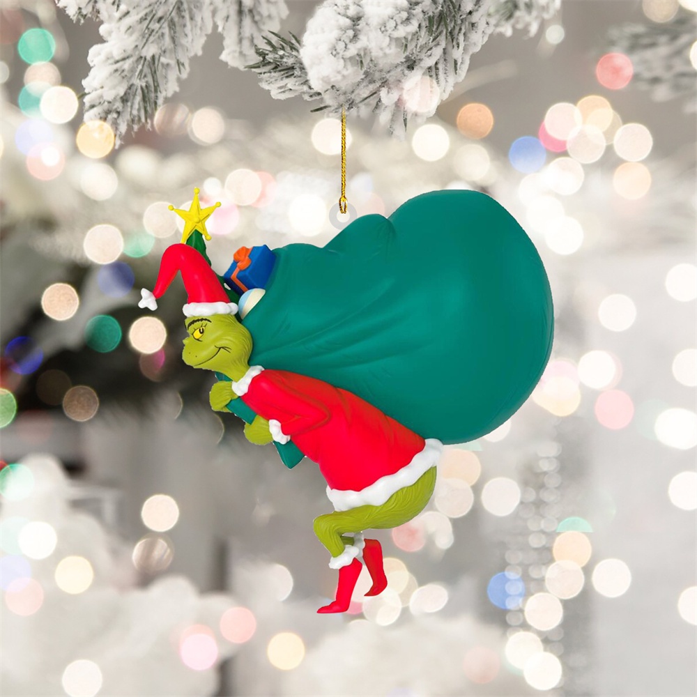 2023 Mới Disney The Grinch Anime 2D Mô Hình Phẳng Trang Trí Tiệc Giáng Sinh Ngày Lễ Đồ Mặt Dây Chuyền Xe Đồ Trang Trí Trẻ Em Quà Tặng flash12_vn