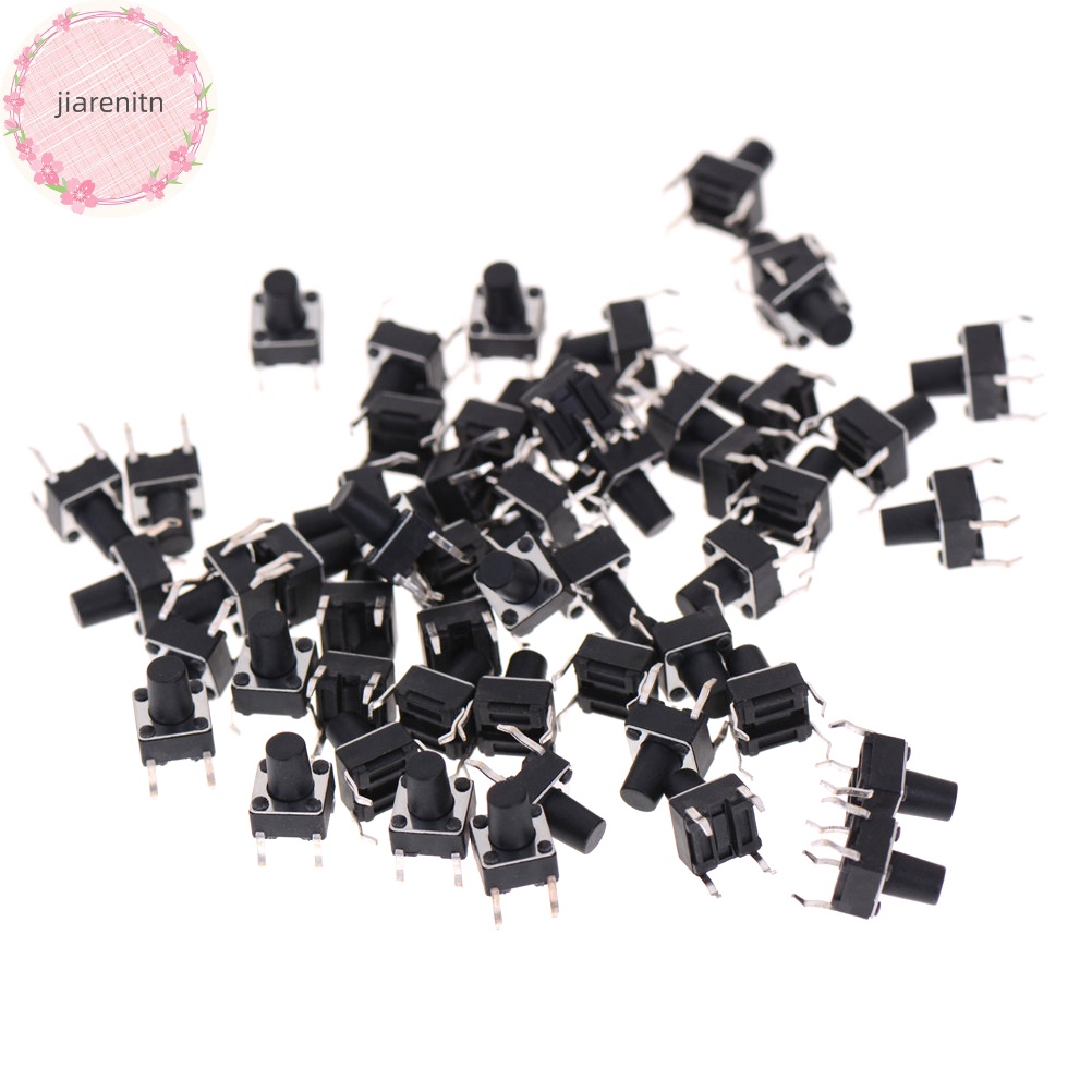 Set 50 Công Tắc Nhấn 4 Chân 6 * 6 * 8mm