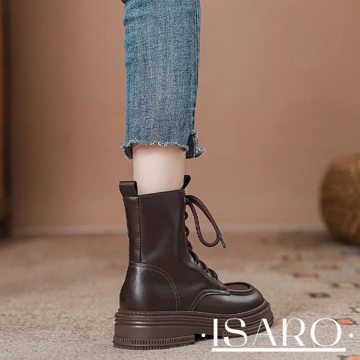 ISARO giày nữ boot nữ bột boot Thời trang trăm mốt 2023 HOTSALE Phong cách đơn giản Phối màu tinh tế Thể thao Tiện dụng FSX23A0O91 42Z231019