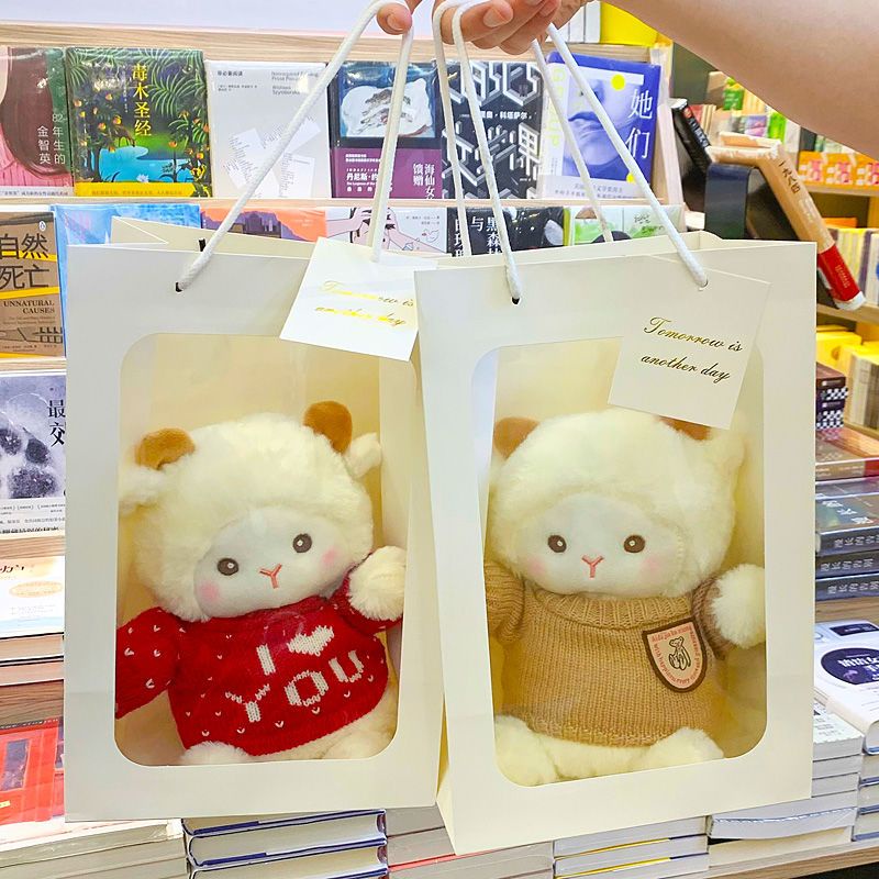 Cừu Nhồi Bông Mặc Áo Len Dễ Thương Cho Bé Gái