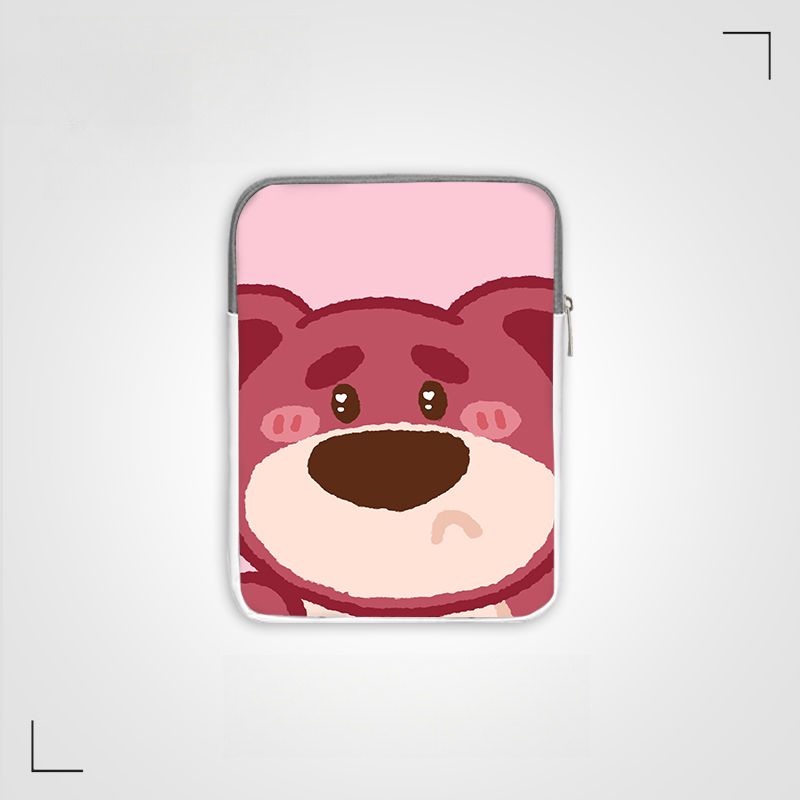 Dễ Thương Túi Đựng Máy Tính Bảng Ipad Mini28Cm 37cm Chống Sốc Chống Thấm Nước Hình Gấu Dâu Tây Đáng Yêu