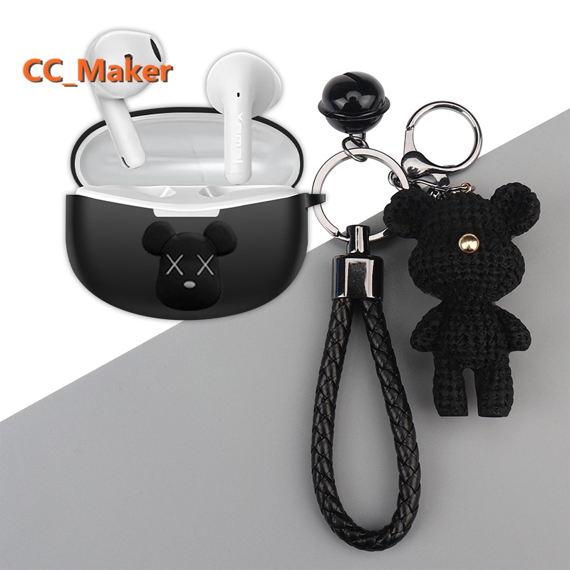 For EDIFIER X2S Case Cute Silicone soft Case Cartoon Bear Keychain Pendant EDIFIER X3S Shockproof Case Bluetooth Earphone Shell Protective Cover