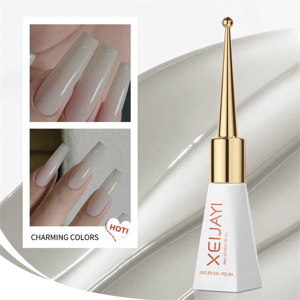 28 màu Làm móng tay mới Sơn móng tay một màu Keo dán đèn UV màu khỏa thân Trị liệu bằng keo không cần rửa lâu dài Tiệm làm móng tay độc quyền 10ml