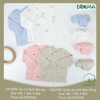   Dokma  Bộ Quần Áo Sơ Sinh Dokma Cho Bé Vải Cotton Organic Size Newborn-6M 