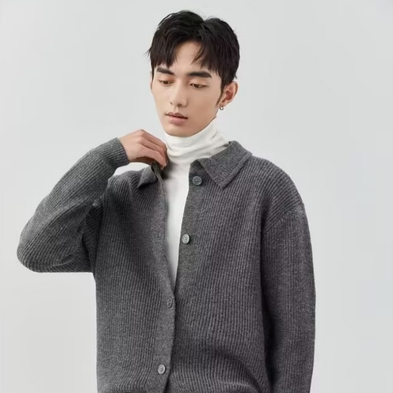 Áo Khoác cardigan Dệt Kim Phong Cách retro Thời Trang Thu Đông 2023 Cho Nam Giới
