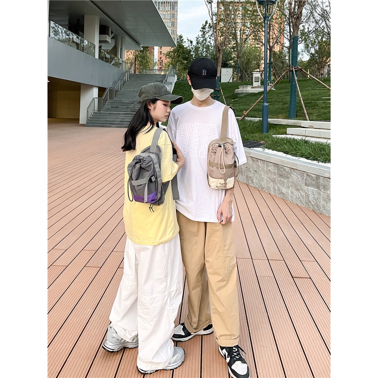 Guangluo Túi Đeo Chéo Ngực Dây Rút Phong Cách Hàn Quốc Cho Nam