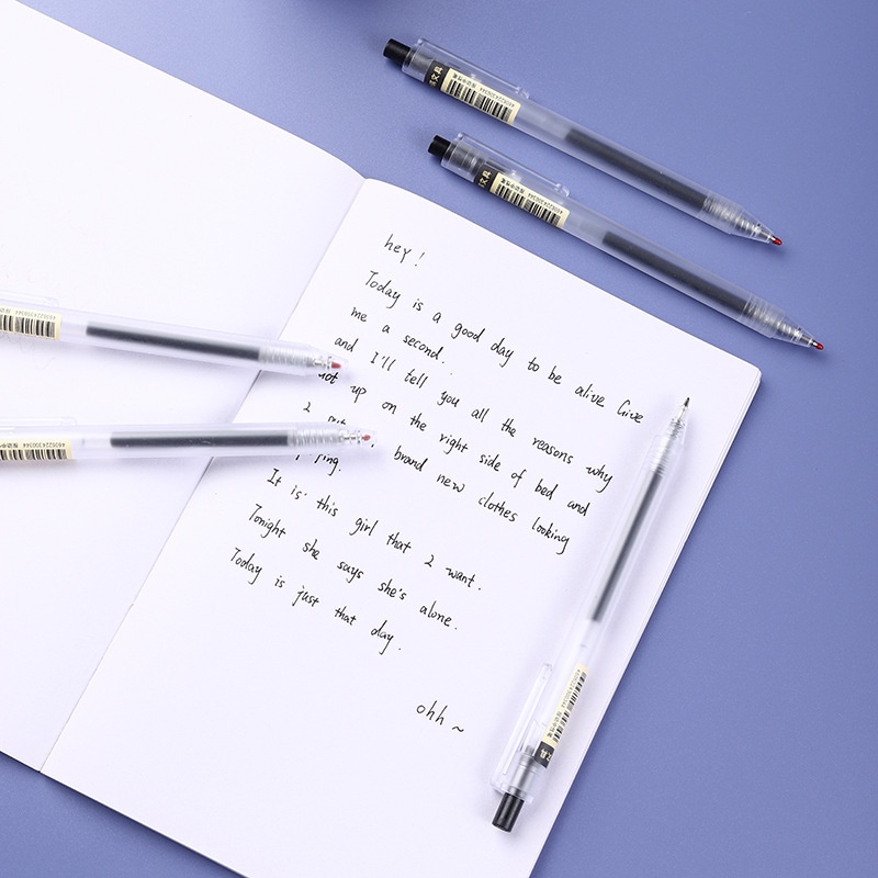 Bút Mực Nước Ngòi 0.5mm Màu Đen / Xanh Dương / Đỏ