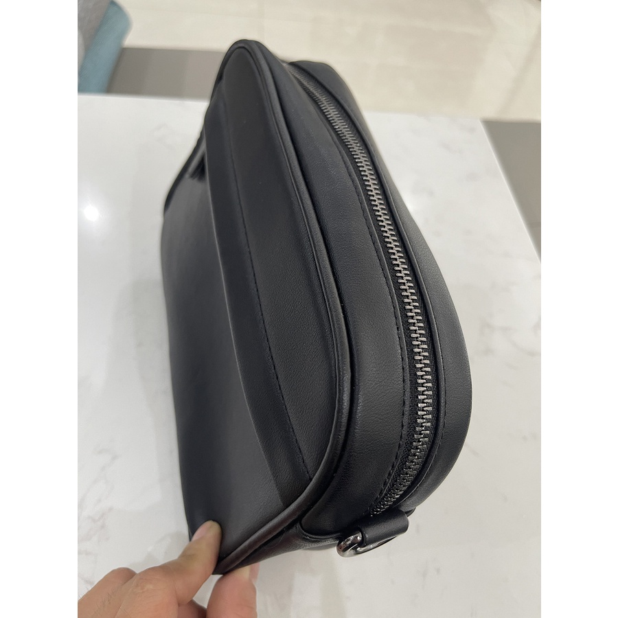 Túi đeo chéo da Mới kiểu Trơn thể thao Mr7 Đen lịch lãm from châu âu G55