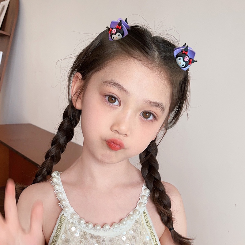 Sanrio Kẹp Tóc mini Hình kuromi mymelody cinnamoroll kawaii Dễ Thương Hợp Thời Trang Cho Bé