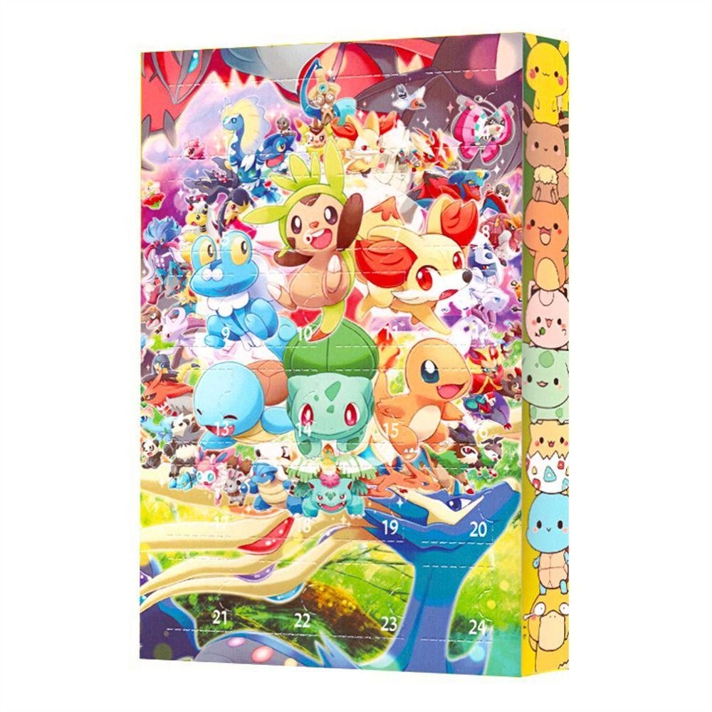 Mluck Lịch Giáng Sinh mini Bằng pvc Hình pikachu Dễ Thương Cho Bé