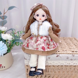  Búp Bê Mắt 3d 30cm bjd Và Quần Áo 20 Khớp Có Thể Tháo Rời Cho Bé Gái 