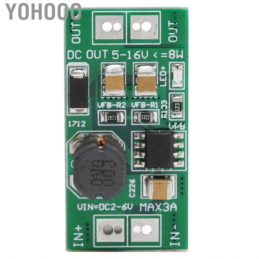 Yohooo Converter Boost Module  5V To 12V 90% Maximum Efficiency ABS Practical Power Supply Board for Industry