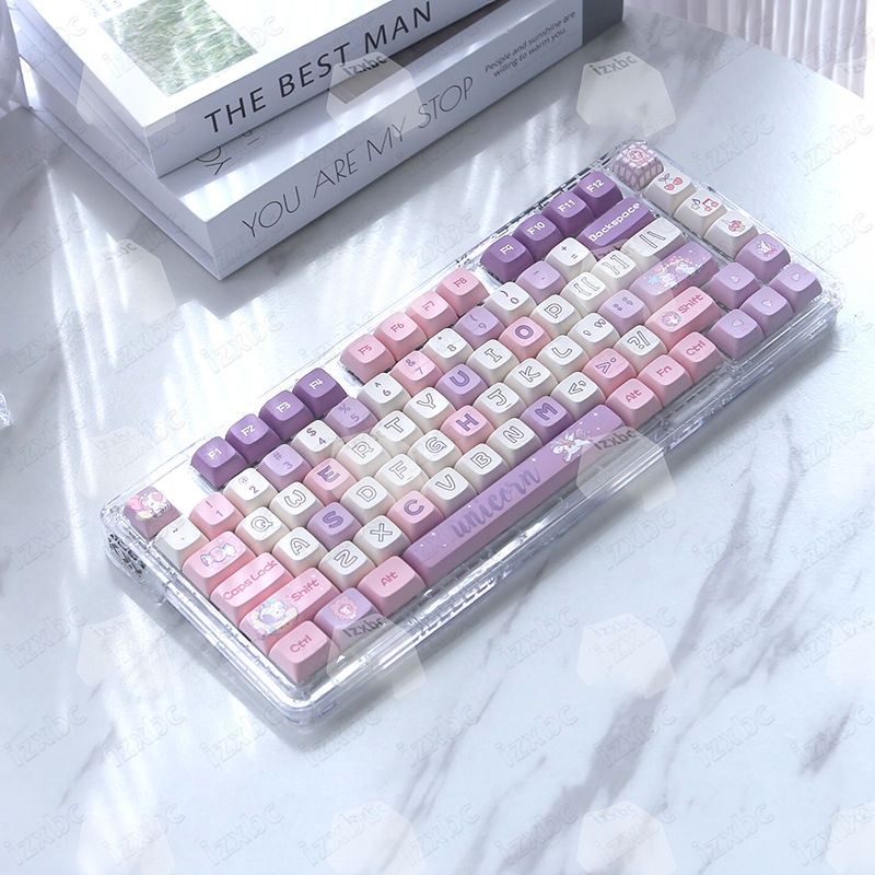 Keycap chủ đề kỳ lân, 133 phím, chiều cao XDA 9,5MM, nhuộm thăng hoa PBT, thích hợp cho bàn phím phím 87/68/84/104/108