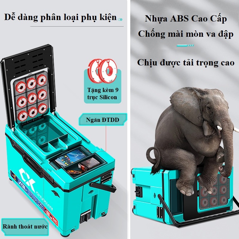 Thùng Câu Đài Chixuan Đa Năng Thể Tích 29L Kèm Phụ Kiện Nâng Cấp KK11