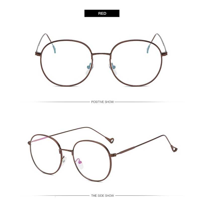 Mắt Kính Gọng Tròn Bằng Kim Loại Thời Trang Cho Nam Nữ