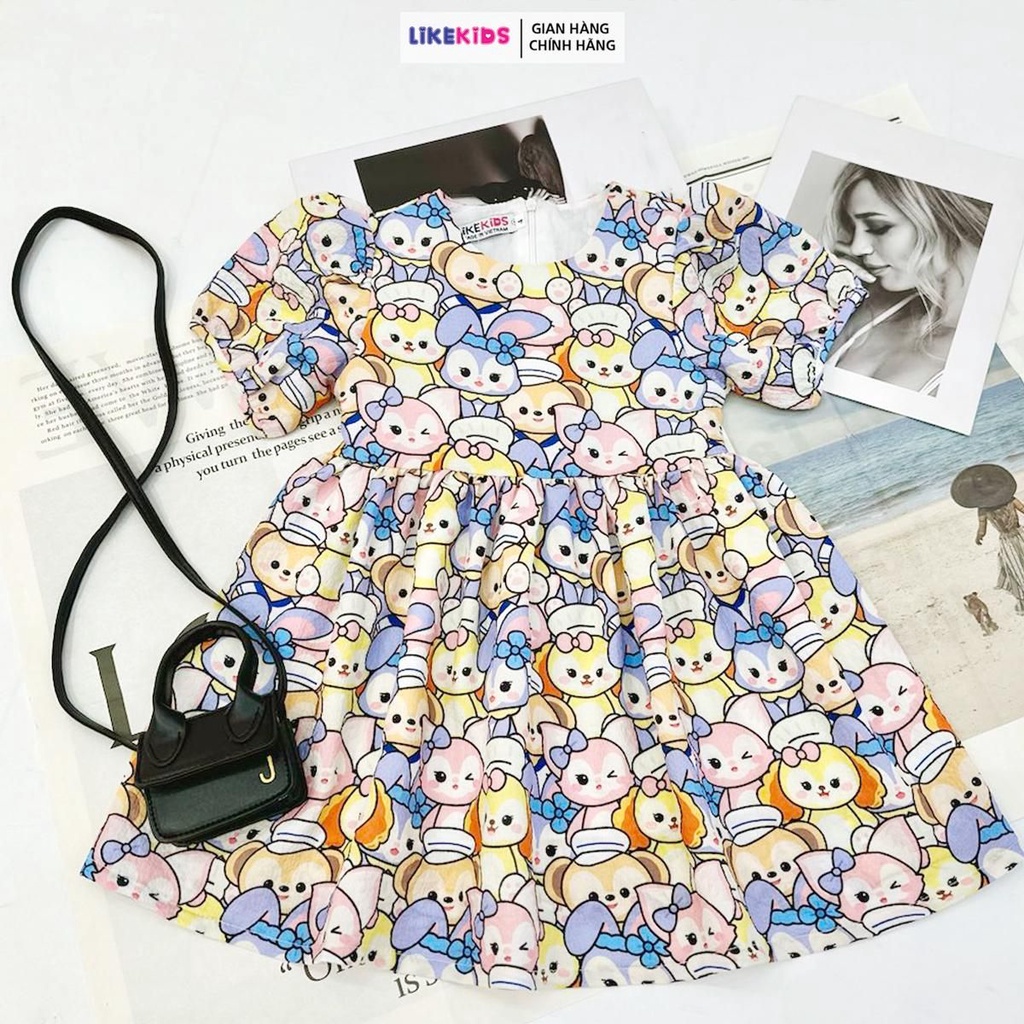 Váy bé gái họa tiết thỏ hình dễ thương C65 - LIkeKids
