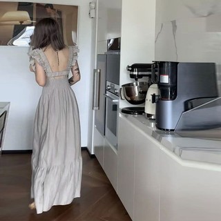 Đầm Dáng Chữ a Hai Dây Dáng Rộng Phong Cách Hàn Quốc Thời Trang Quyến Rũ Cho Nữ