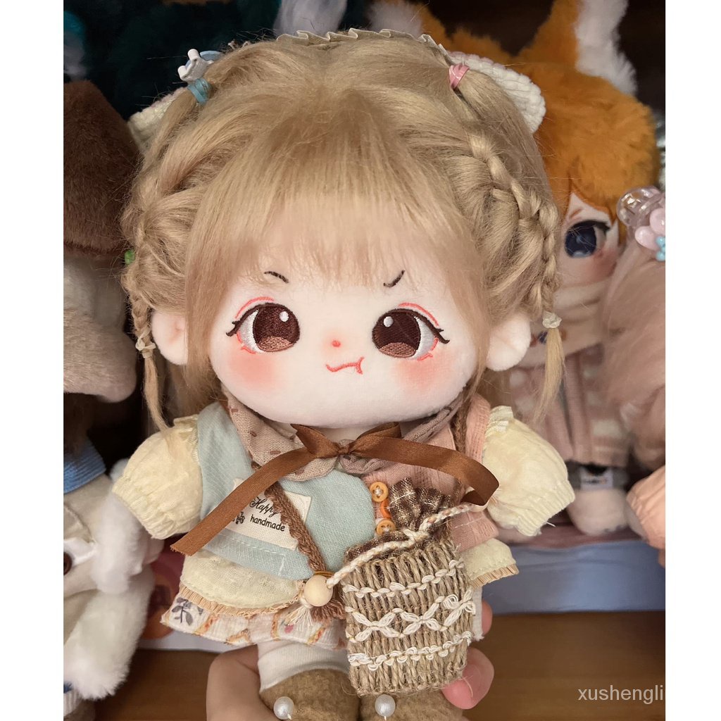 20cm Cotton Doll with Skirt for Free Doll Clothes Dress-up Human-Shaped Doll Super Cute Girls Gifts Cute Doll